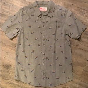 Rainbow flag button up